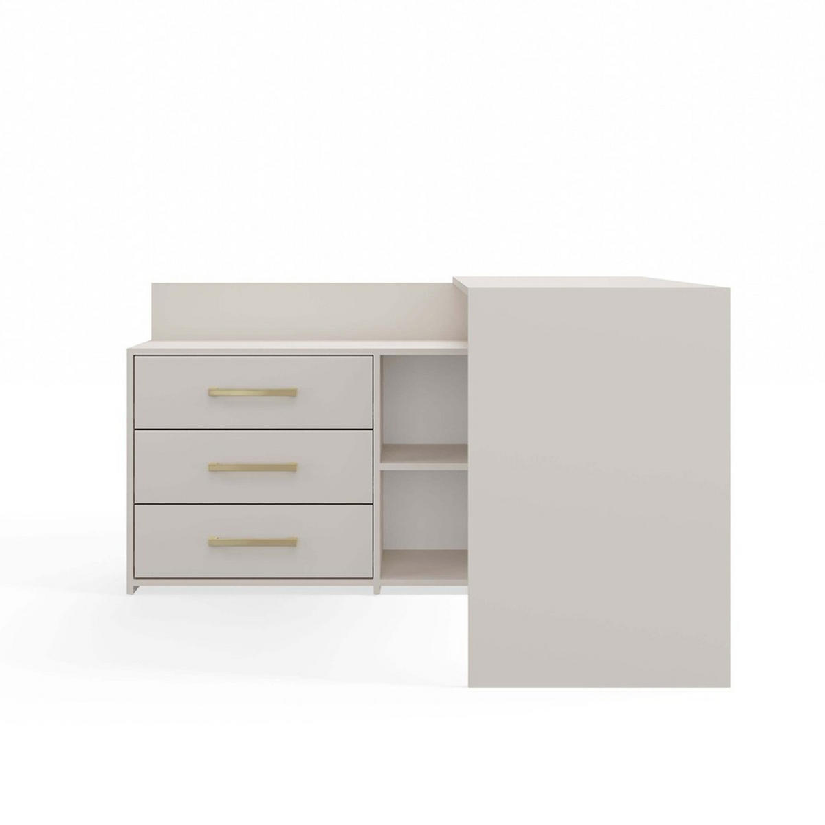 SCHREIBTISCH Kaschmir Beige 120/76/50 - Kaschmir, Holzwerkstoff (50/120/76cm) - RAUMHIRSCH FURNITURE