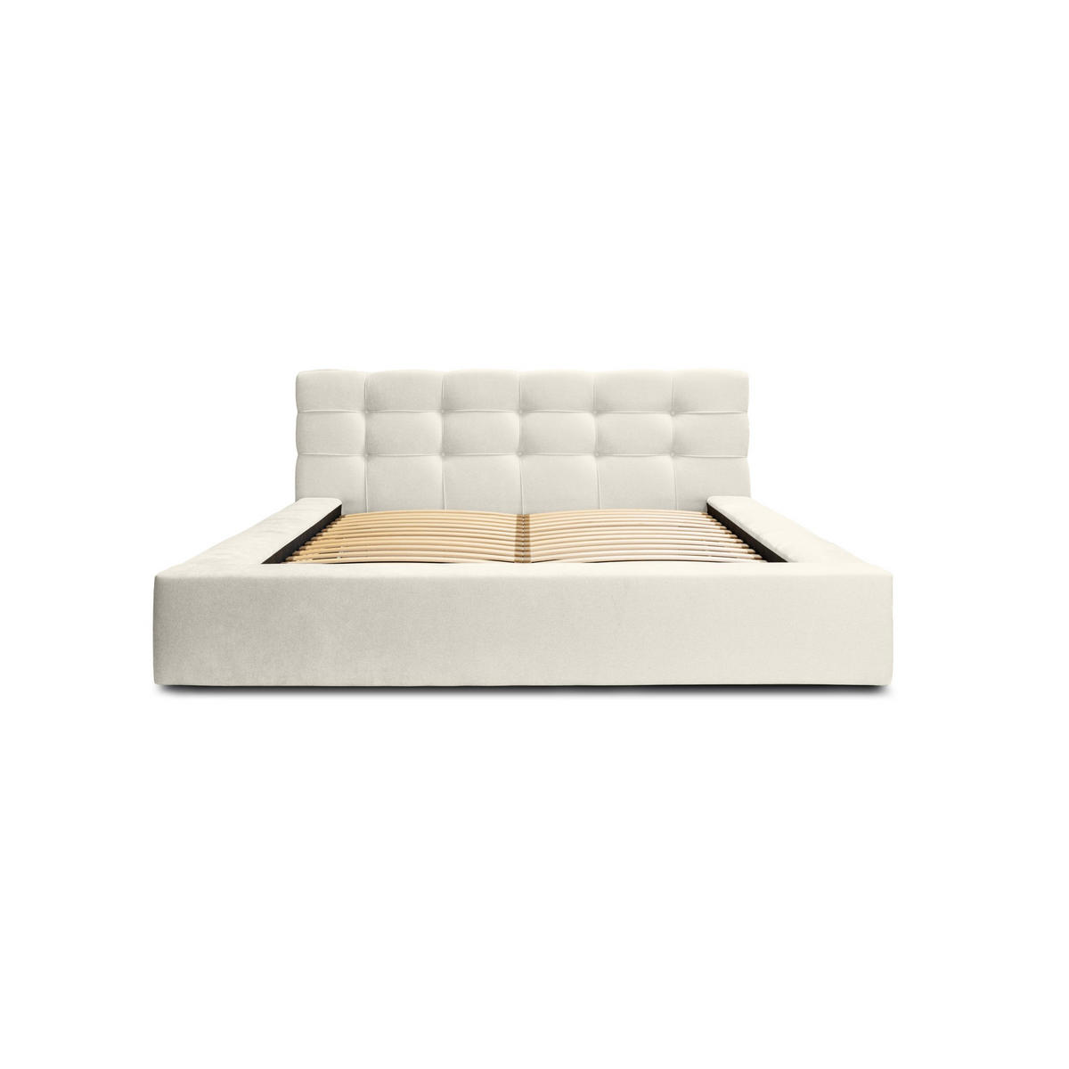 POLSTERBETT aus Velvet Gretta 140x200 cm, Creme - Creme, Textil (140/200cm) - Fedve