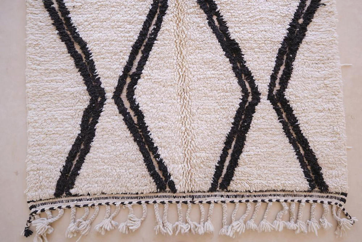 BERBERTEPPICH aus reiner Wolle 151x 243 cm - Beige, Naturmaterialien (151/243cm) - AFK Living