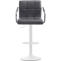 BARHOCKER 2er Set Luca weiß grau - Weiß/Grau, Kunststoff/Metall (54/112/46cm) - TPFLiving