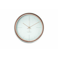 WANDUHR Design Weiß 22/22cm - Weiß, Glas/Holzwerkstoff (22.4/22.4/7cm) - ONZENO
