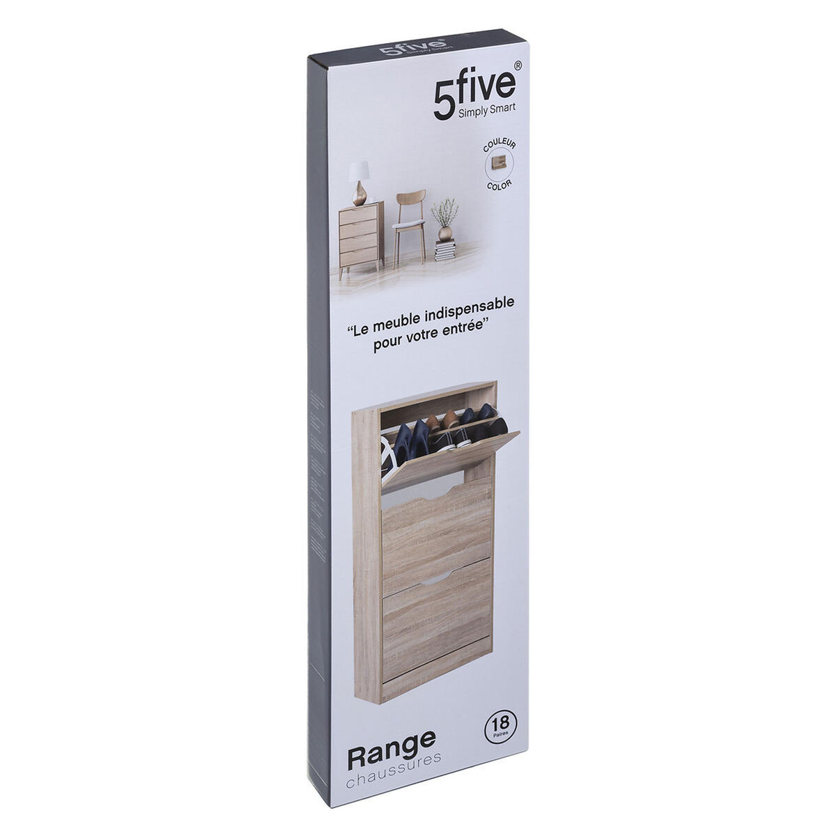 SCHUHREGAL Holzoptik - Braun, Holzwerkstoff (24/118/60cm) - 5five Simply Smart