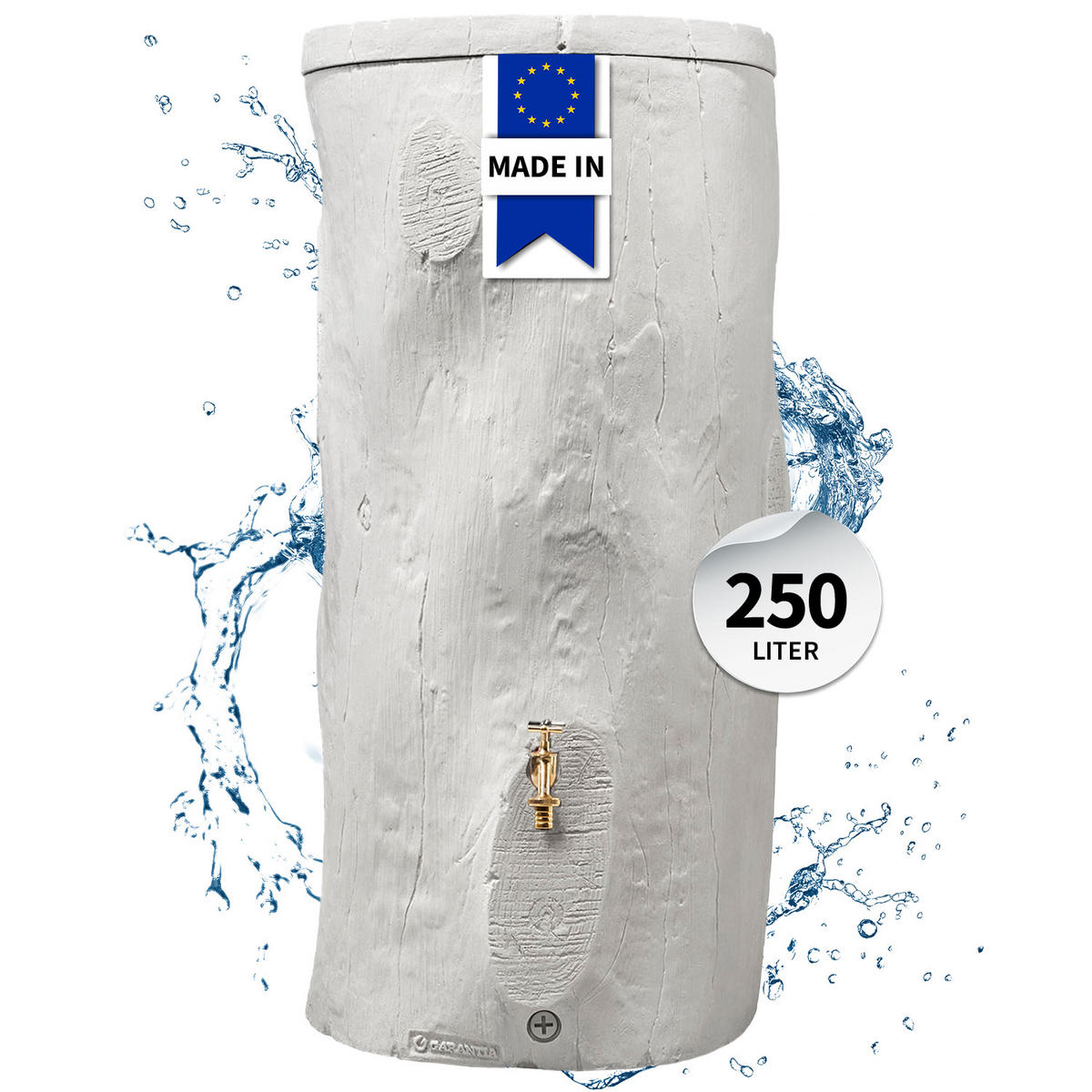 STOCK Regentonne 250 L, grey - Grau, Kunststoff (60/119/60cm) - GARANTIA