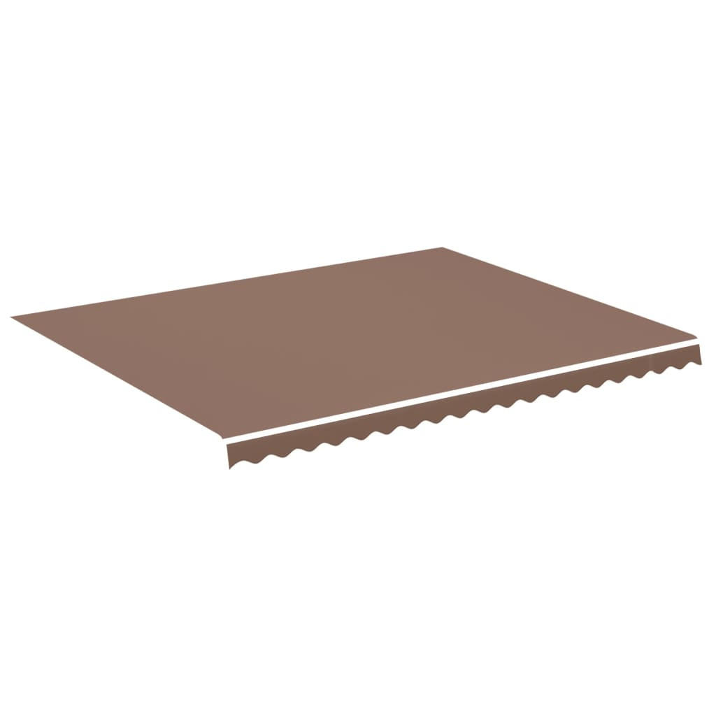 MARKISENSTOFF mit Volant| Braun, für 450x350cm Rahmen | Markisenbespannung Markisentuch - Braun, Textil (430/0.3/345cm) - DELUKE
