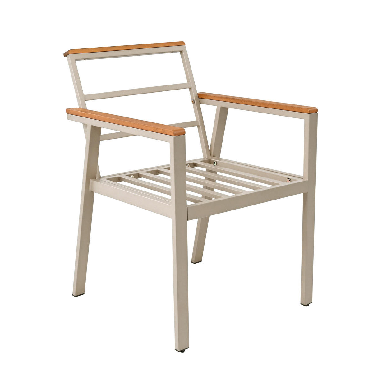 GARTENLOUNGE-SET 6-7-Sitzer-Gartenmöbel mit abnehmbarer und waschbarer Stoffbezug - Beige, Holzwerkstoff/Textil - STILVORA