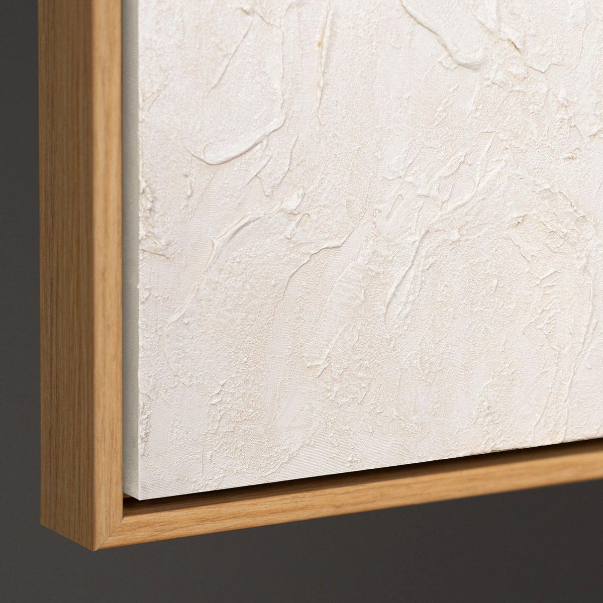 GEMÄLDE Das Flüstern der Zeit Schattenfugenrahmen Eichefarben 120x80 cm - Eichefarben, Holz (120/80cm) - YS-art gallery
