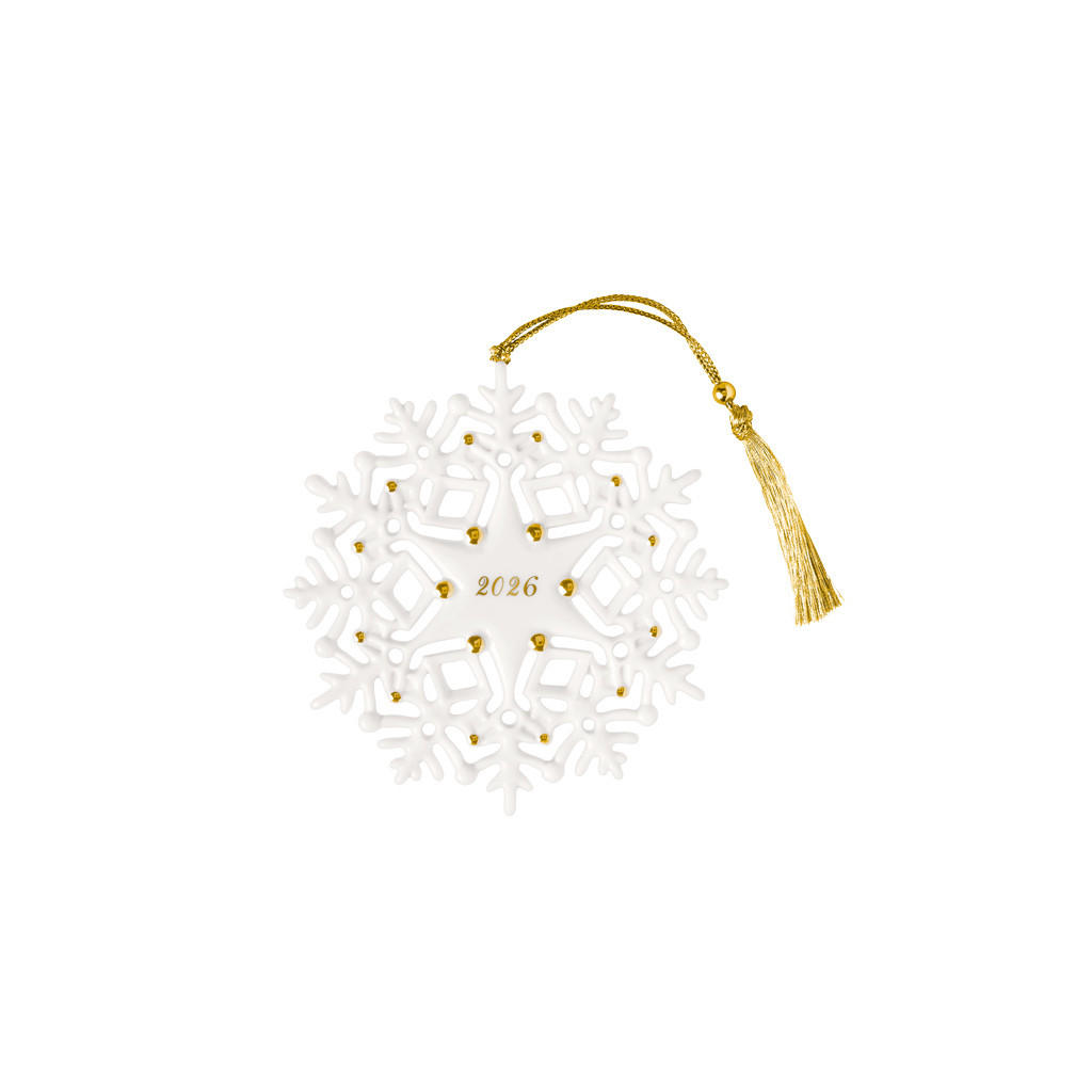 ORNAMENT SCHNEEFLOCKE 2026 Christmas Classics weiß-gold 0,6 x 11 x 11 cm - Goldfarben/Weiß, Keramik (11/11/1cm) - Villeroy & Boch
