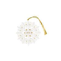 ORNAMENT SCHNEEFLOCKE 2026 Christmas Classics weiß-gold 0,6 x 11 x 11 cm - Goldfarben/Weiß, Keramik (11/11/1cm) - Villeroy & Boch