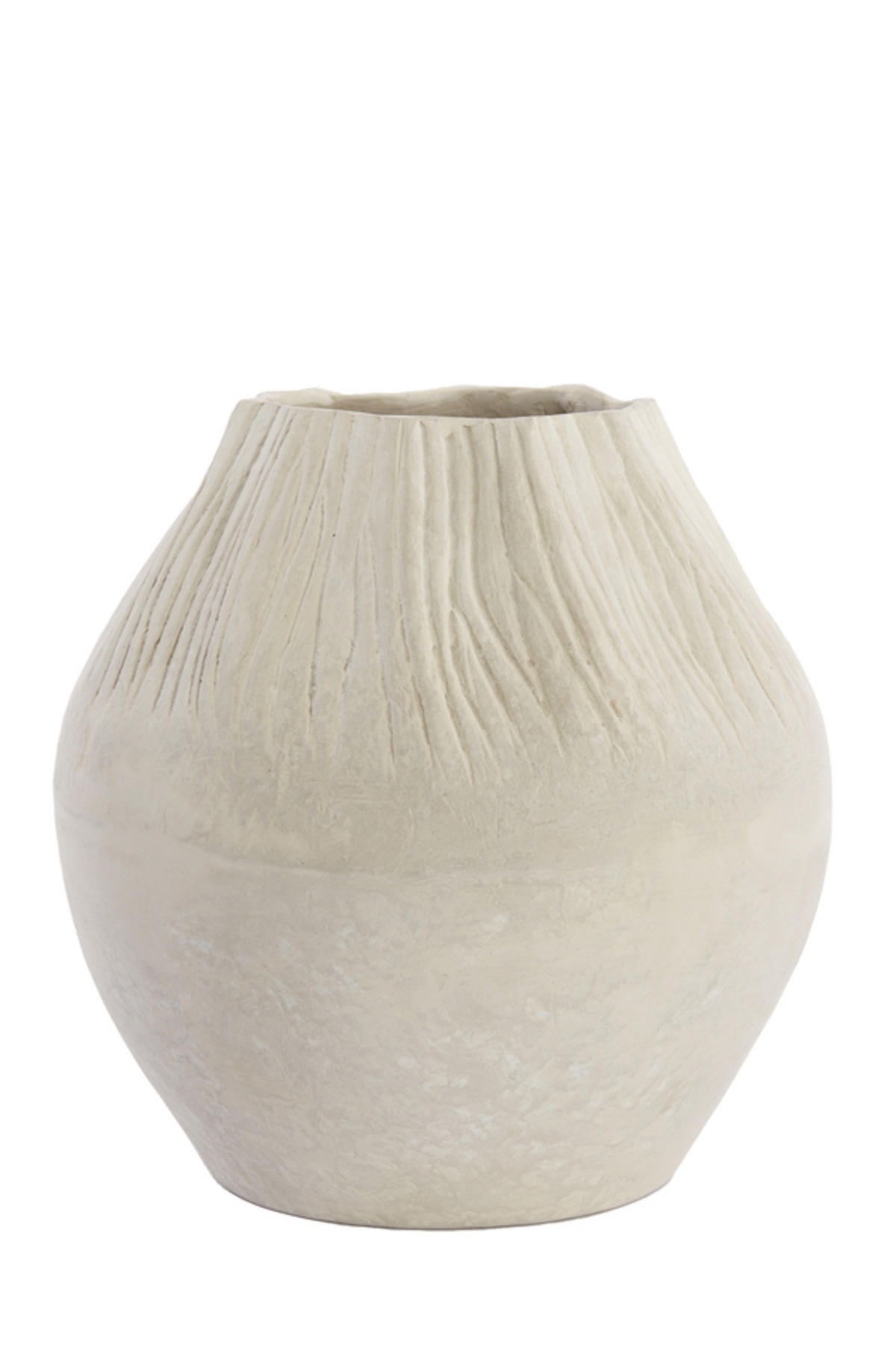 VASE Acda Weiß Ø30,5/32 cm - Weiß, Papier (32cm) - Light & Living