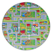 KINDER SPIEL TEPPICH ABENTEUERLAND BUNT RUND - Multicolor, Textil (200/200cm) - Snapstyle