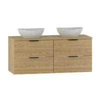 DOPPELWASCHTISCH 120.6cm Astrid Holz - Braun, Holzwerkstoff (120.6/52.2/46.5cm) - Petits-meubles