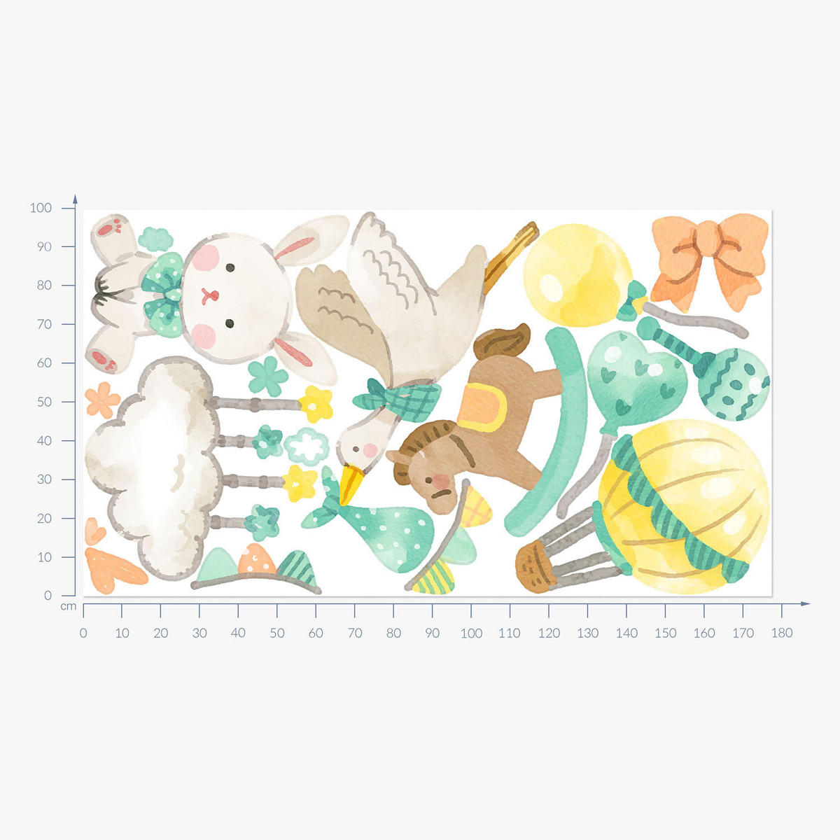 WANDAUFKLEBER 100x178cm - Spielzeug für Kleinkinder - Multicolor, Kunststoff (100/178/0.1cm) - Wallfluent