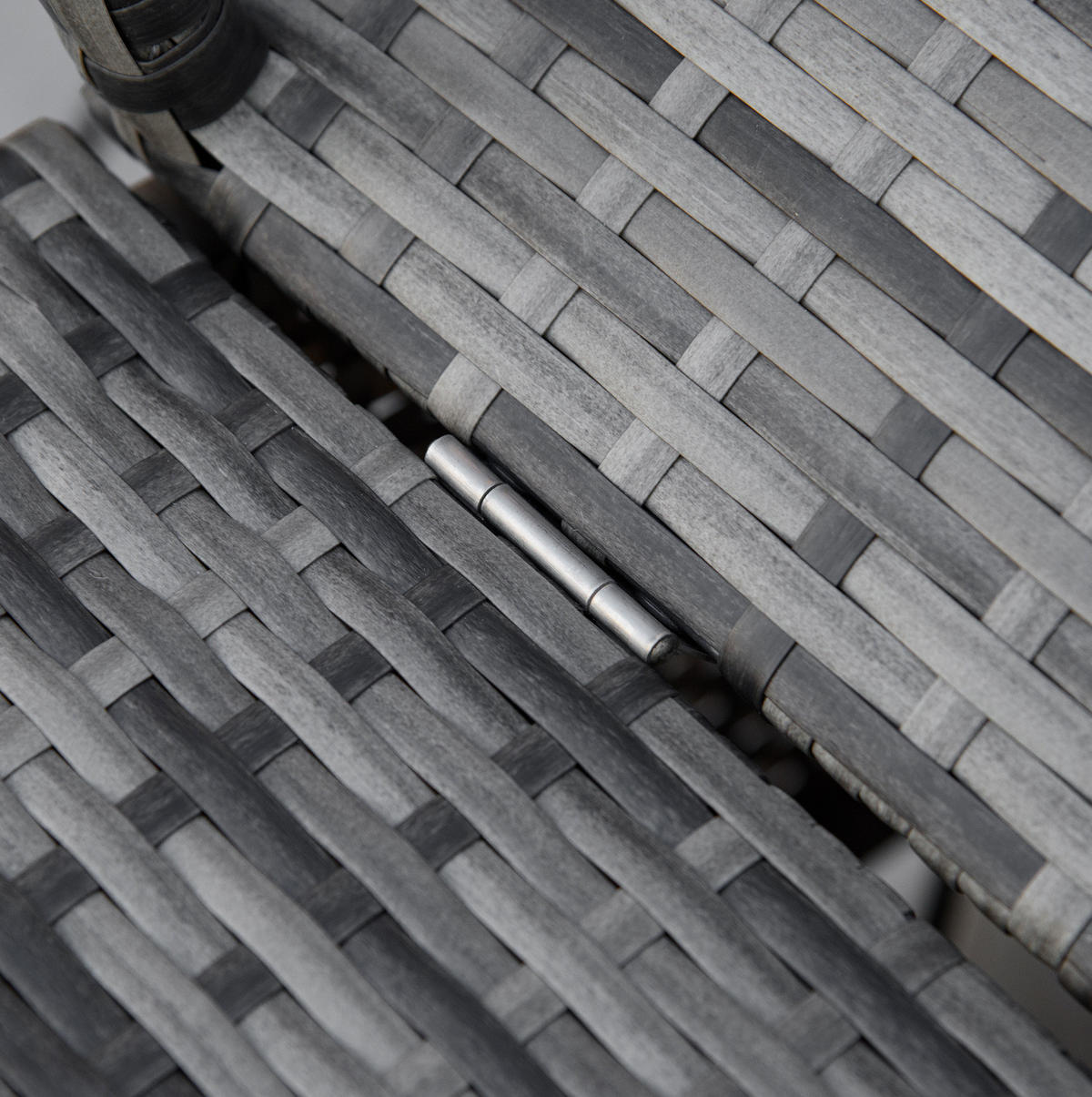 SONNENLIEGE 195/65/40 cm grau aus PE-Rattan mit Baldachin - Grau, Holzwerkstoff (65/40/195cm) - OKWISH