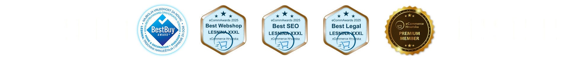 Best Buy Award / Best Webshop / Best SEO / Best Legal / Premium member
