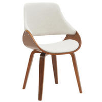 ESSZIMMERSTUHL Vangale 86x52x54 cm walnuss/creme - Nussbaumfarben, Holz (52/86/54cm) - furnicato