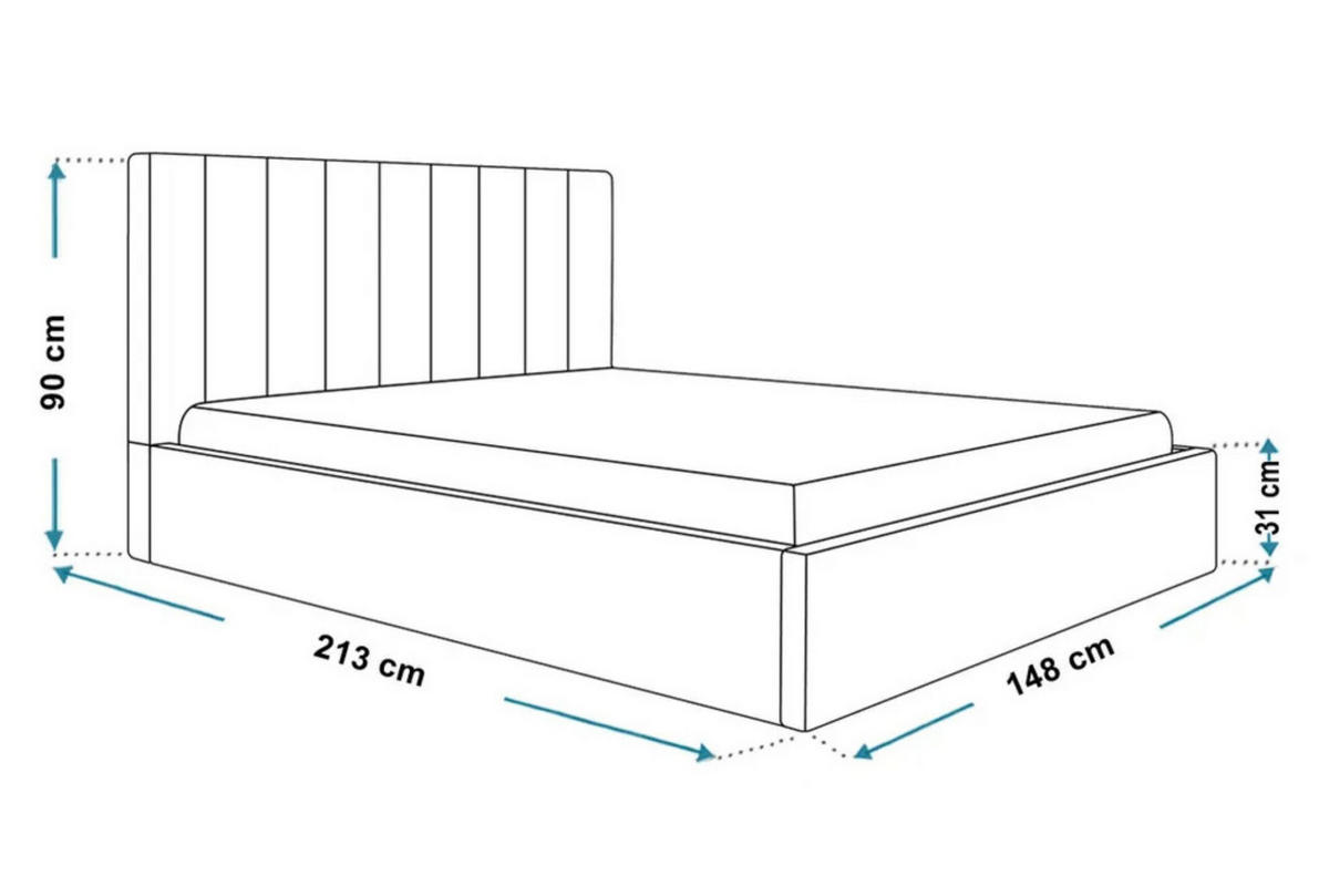 POLSTERBETT SIM 9 mit Kopfteil, 140 x 200 cm mit Bettkasten und Lattenrost aus Holz, Velourstoff, Farbe: Grau - Grau, Holz/Kunststoff (140/200cm) - Sepro Meble