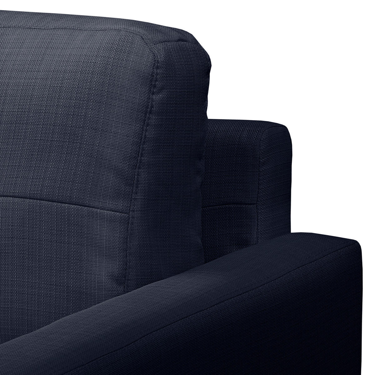 3-SITZER SOFA - Strukturstoff - Dunkelblau, Textil (198/88/90cm) - home24