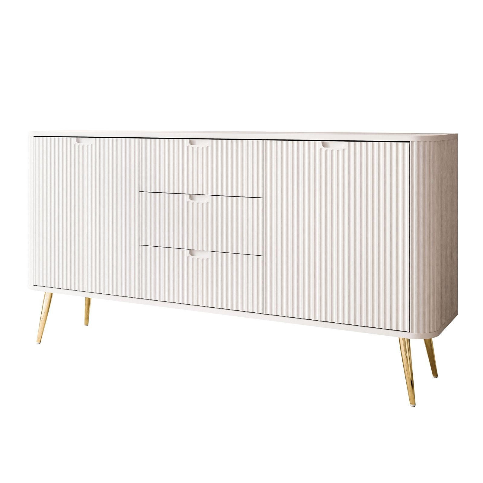 KOMMODE ZAIRA KSZ168 mit Schubladen Weiß - Weiß, Holzwerkstoff (168/87/39cm) - Lookway