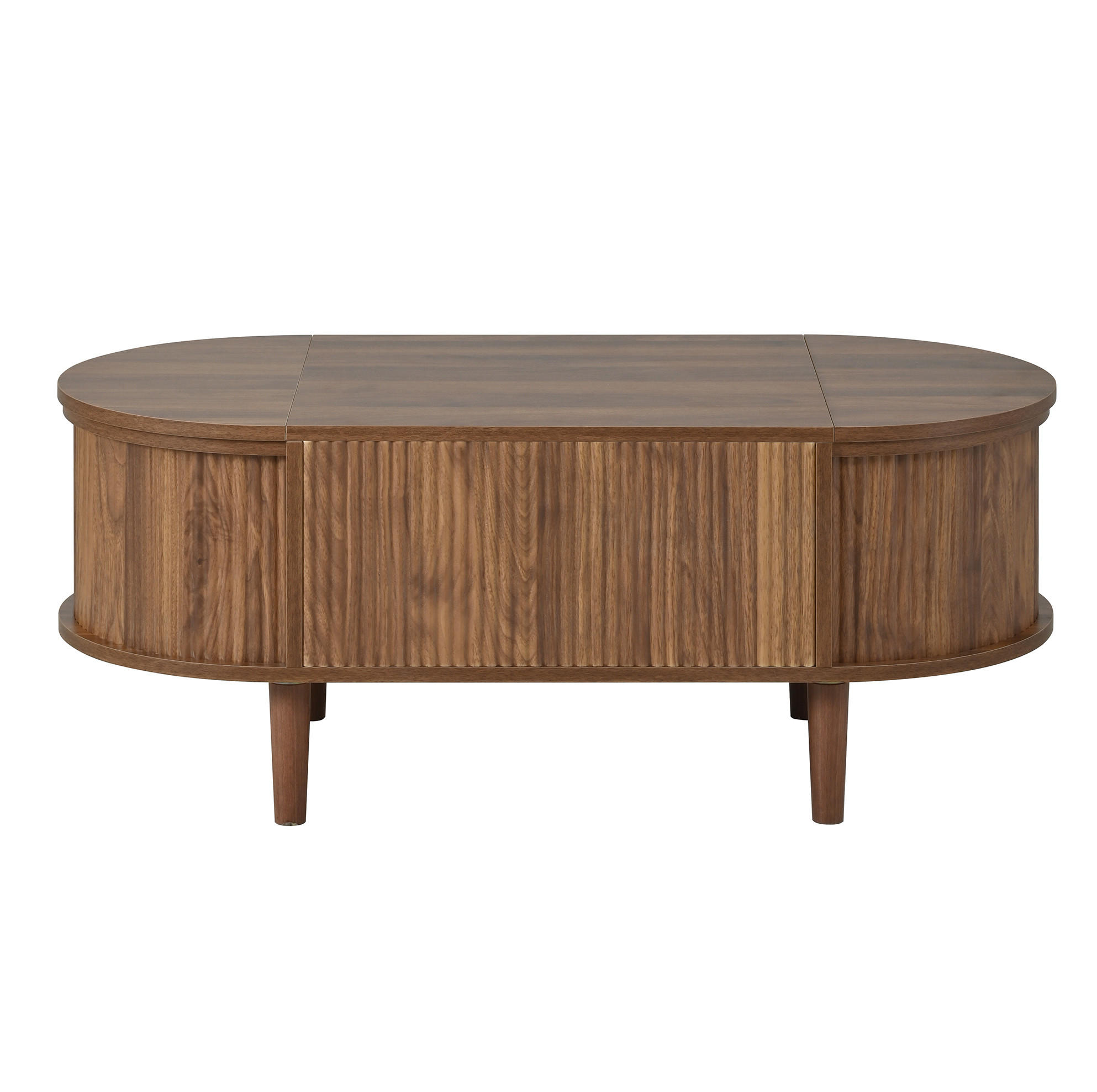 KLUB stolić 100/48/53,5 cm orah od MDF-a s podiznom pločom i spremištem - boje oraha, drvni materijal (100/48/53.5cm) - OKWISH
