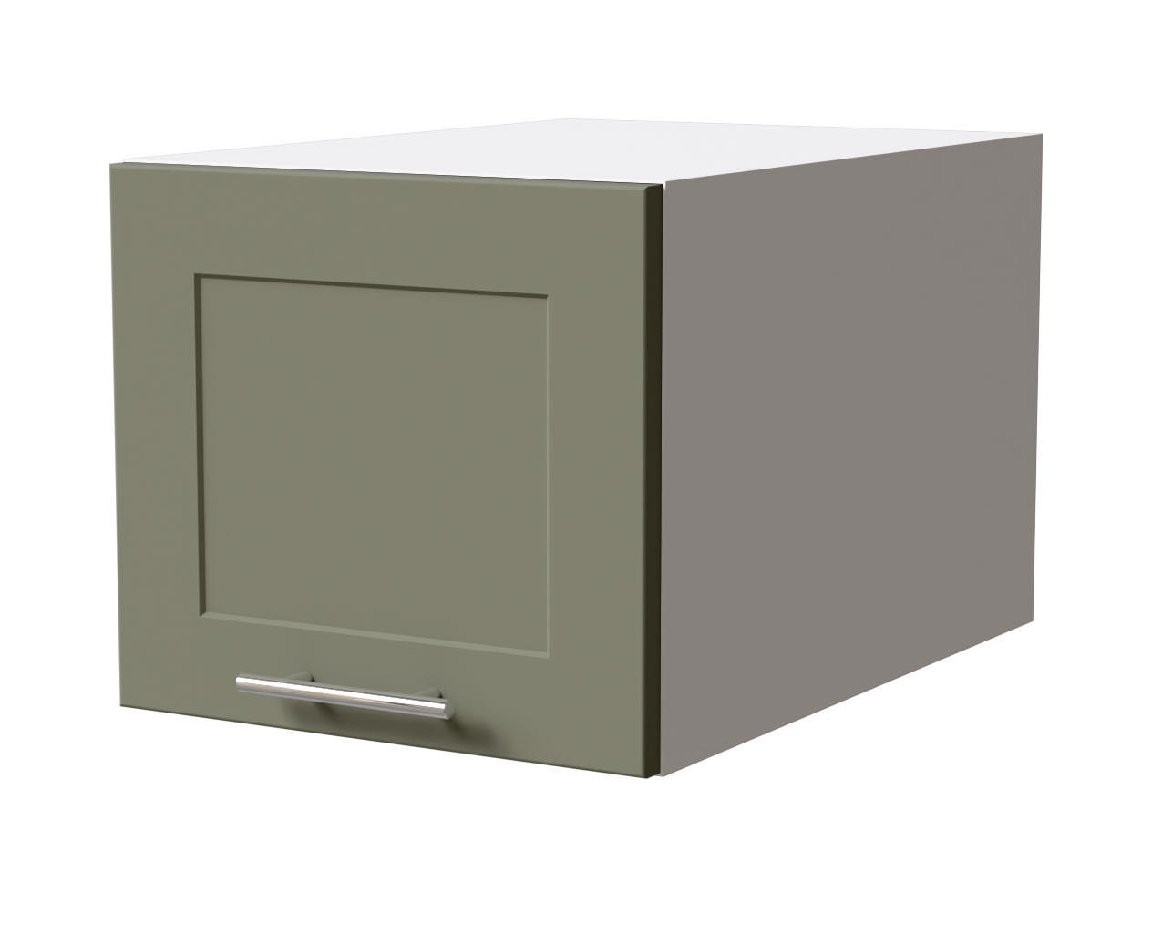 KÜCHENAUFSATZSCHRANK Oslo W6B/40 Weiß Matt / Reed Green Matt 40 / 59 / 36cm - Weiß/Grün, Holz/Holzwerkstoff (40/36/59cm) - Feldmann-Wohnen