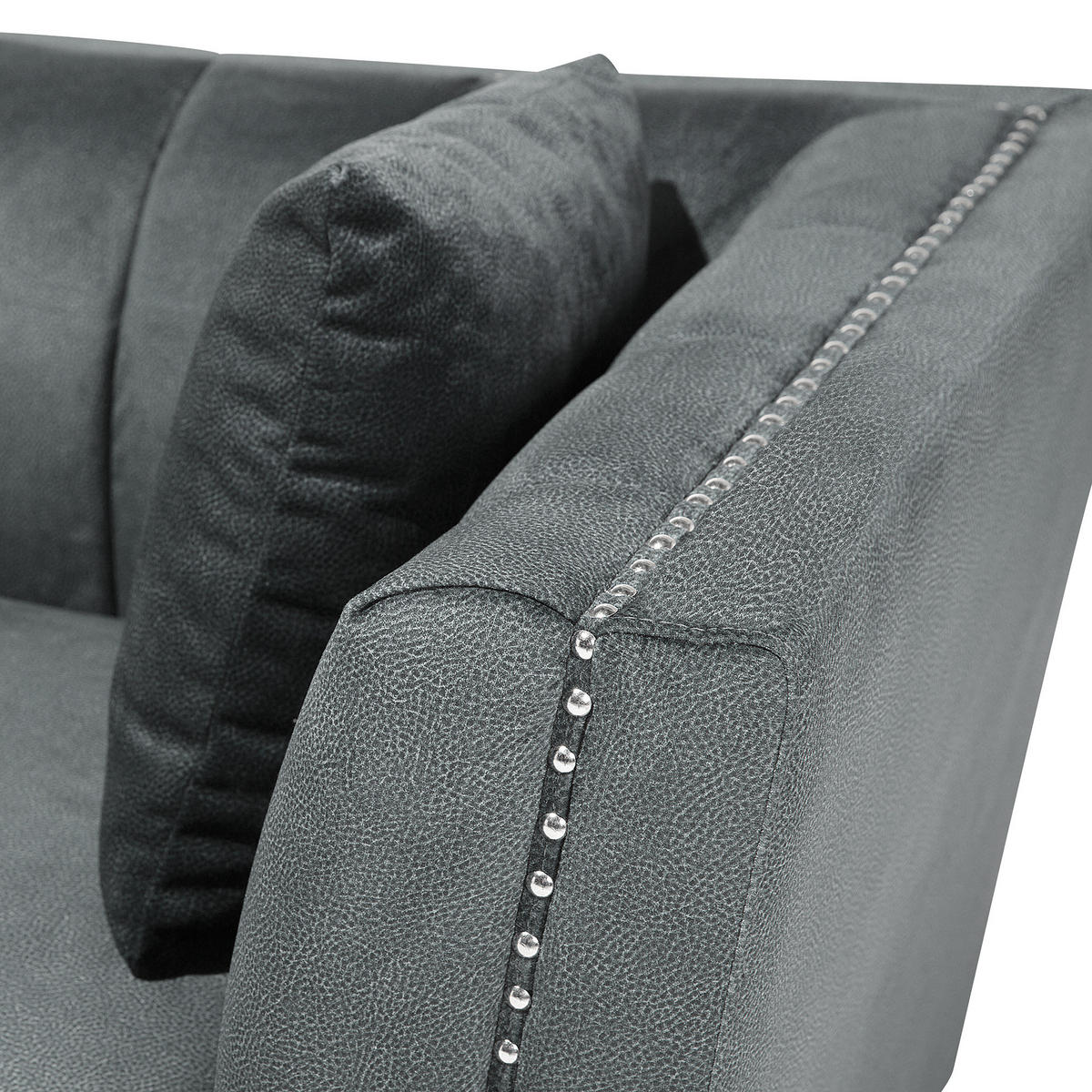 2-SITZER-SOFA Samtstoff Grau Gaula - Grau, Textil (160/77/80cm) - Beliani