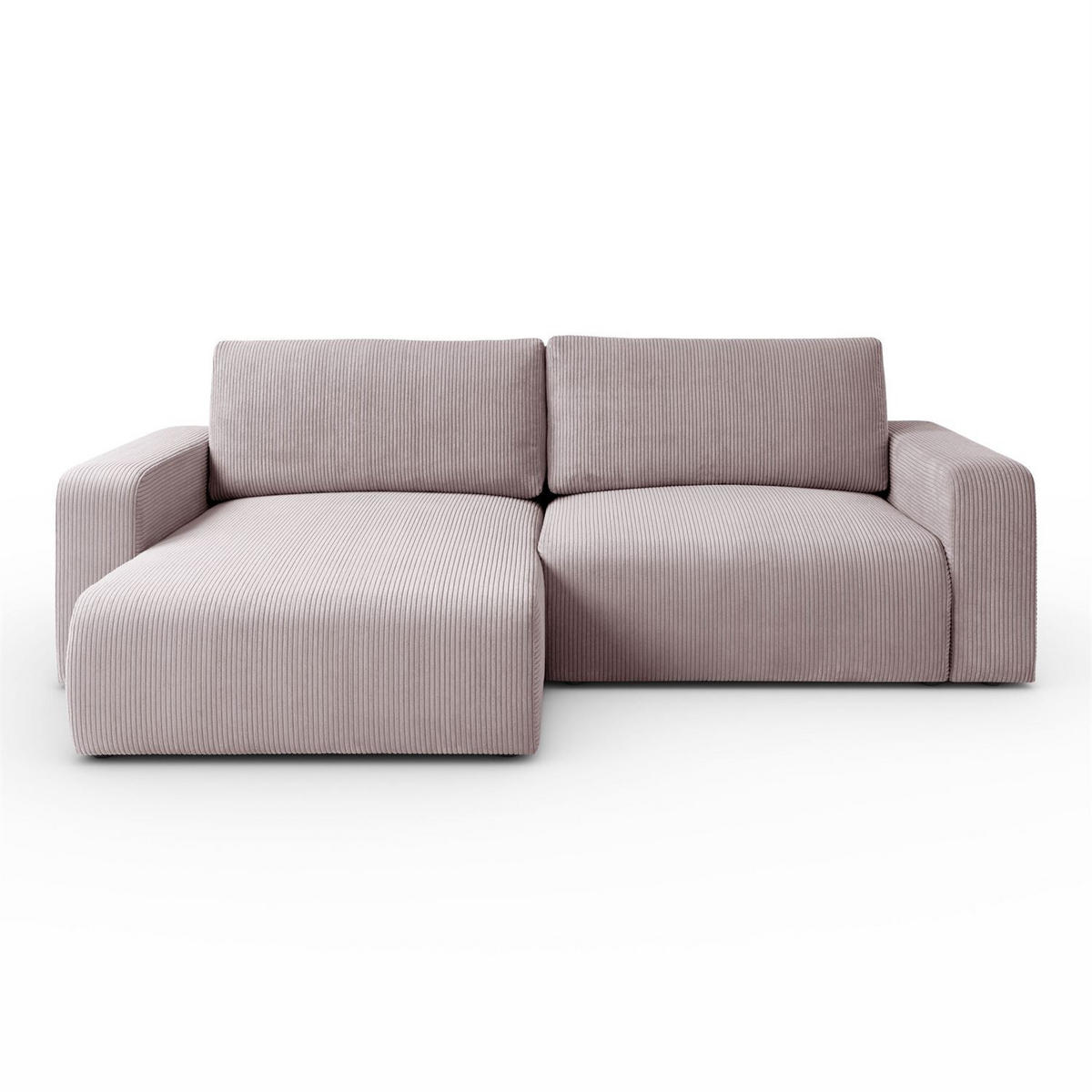 ECKSOFA OPERA L-Form mit Schlaffunktion und Bettkasten, Poso 27 - Rosa, Textil (247/143cm) - Lookway