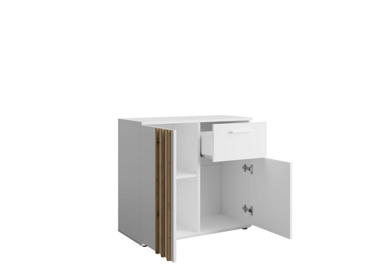 KOMMODE Weiß 80/73/35 - Weiß, Holzwerkstoff (80/73/35cm) - RAUMHIRSCH FURNITURE