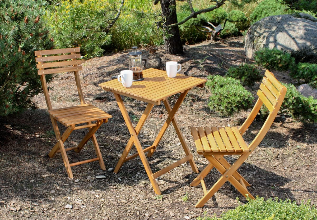 BALKON-SET Alameda Balkon-Set - Braun, Holz - DELUKE