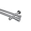 GARDINENSTANGEN-SET Prestige Sitra 480 cm (geteilt in 3 x 160 cm), 2-läufig (ohne Ringe), 20 mm Ø Chrom - Chromfarben, Metall (480cm) - INTERDECO