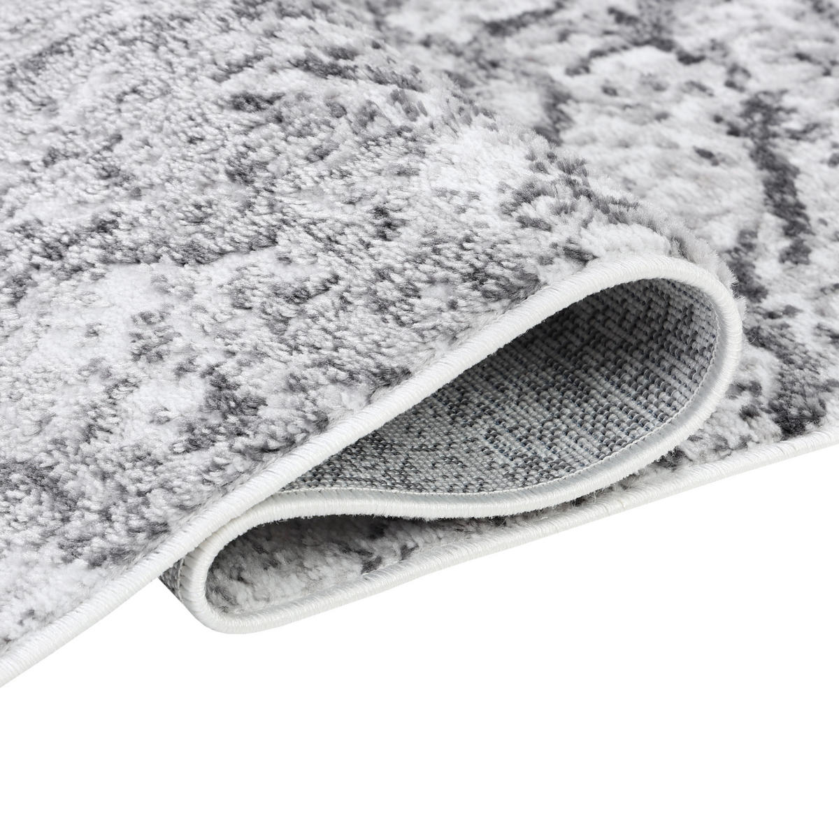 TEPPICHLÄUFER SKY grau abstrakt 70/150 cm - Grau, Textil (70/150cm) - Tapiso