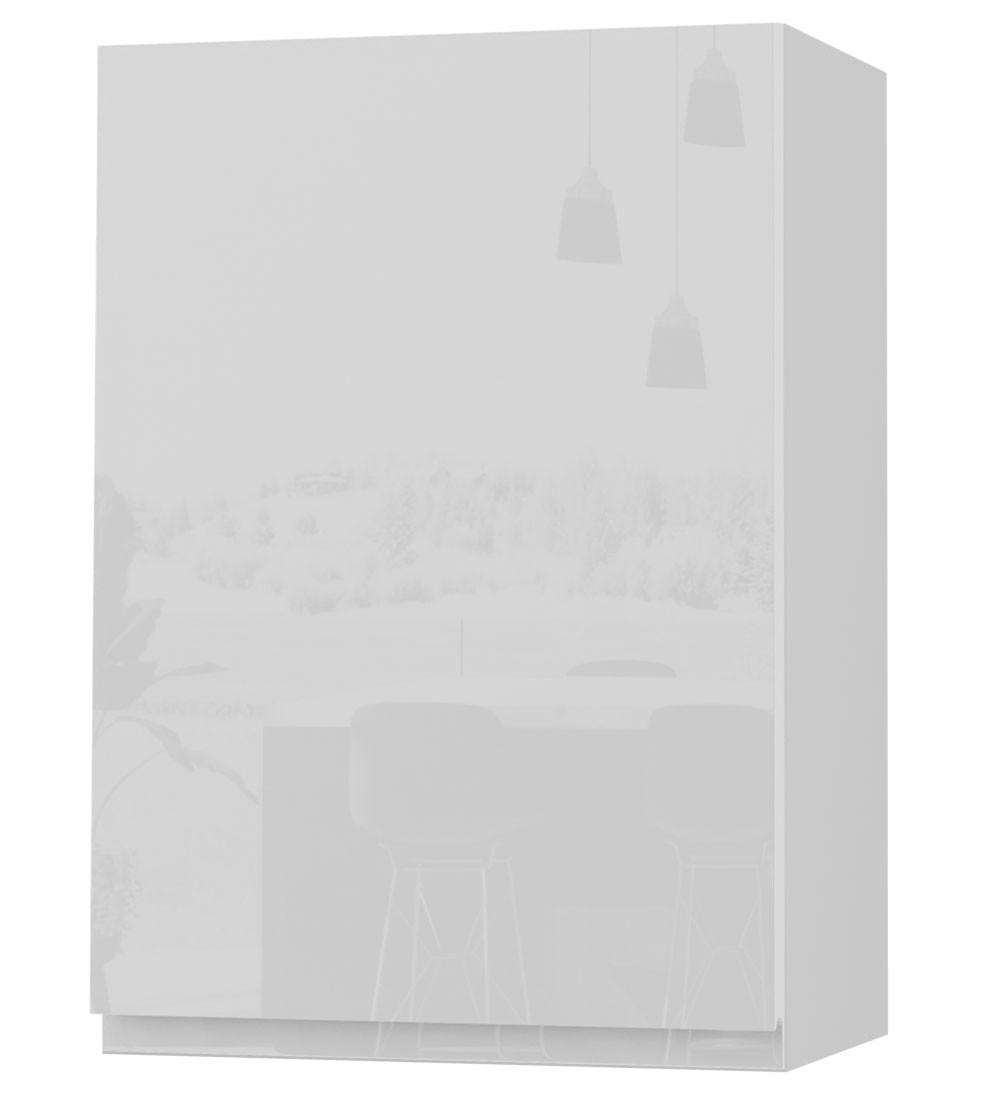 HÄNGESCHRANK Florence W2/50 Weiß / RAL 9003 signalweiß HG 50 / 32,5 / 72cm - Türanschlag rechts - Weiß Hochglanz/Weiß, Holz/Holzwerkstoff (50/72/32.5cm) - Feldmann-Wohnen