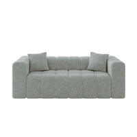 POHOVKA 2-MÍSTNÁ DONY-2 232x90x71 cm Zelená Žinylka - černá/mátově zelená, kompozitní dřevo/textil (232/71/90cm) - ALTDECOR