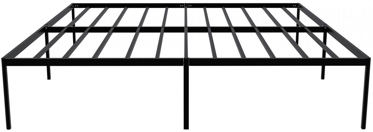 METALLBETT 200/200/41 cm Metall Schwarz - Schwarz, Metall (200/200cm) - CLP