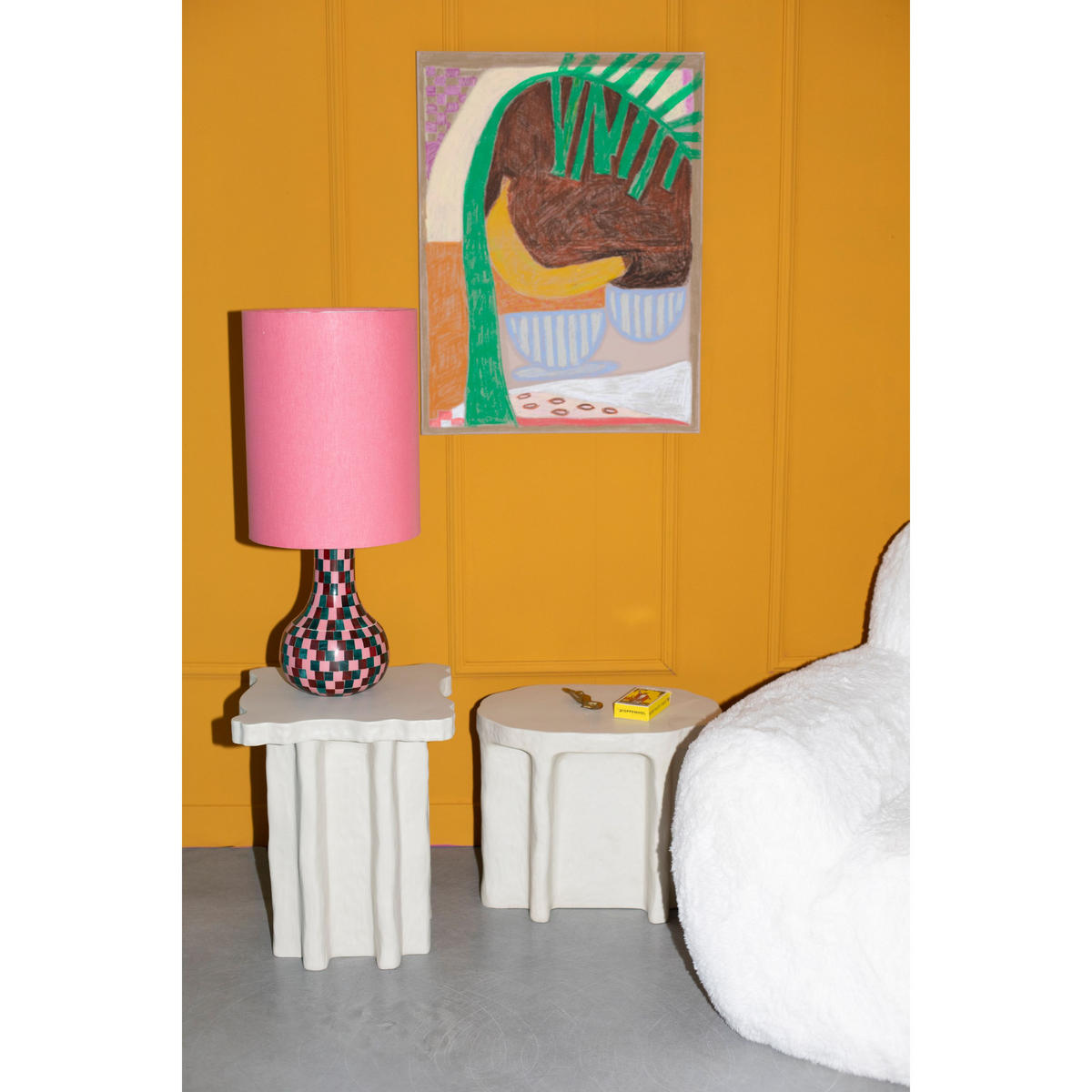 BEISTELLTISCH Born To Be Alive Vierkant 41x41 cm Beige - Beige, Naturmaterialien (41/41/51cm) - Bold Moneky