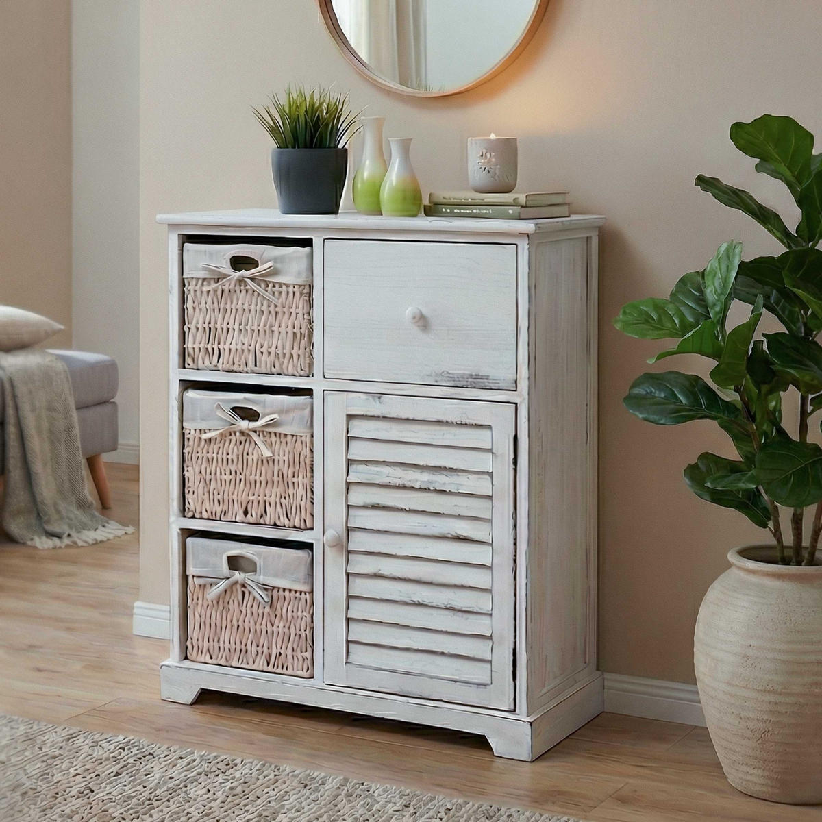 KOMMODE Weiß - Weiß, Holz (60/80/30cm) - MCW