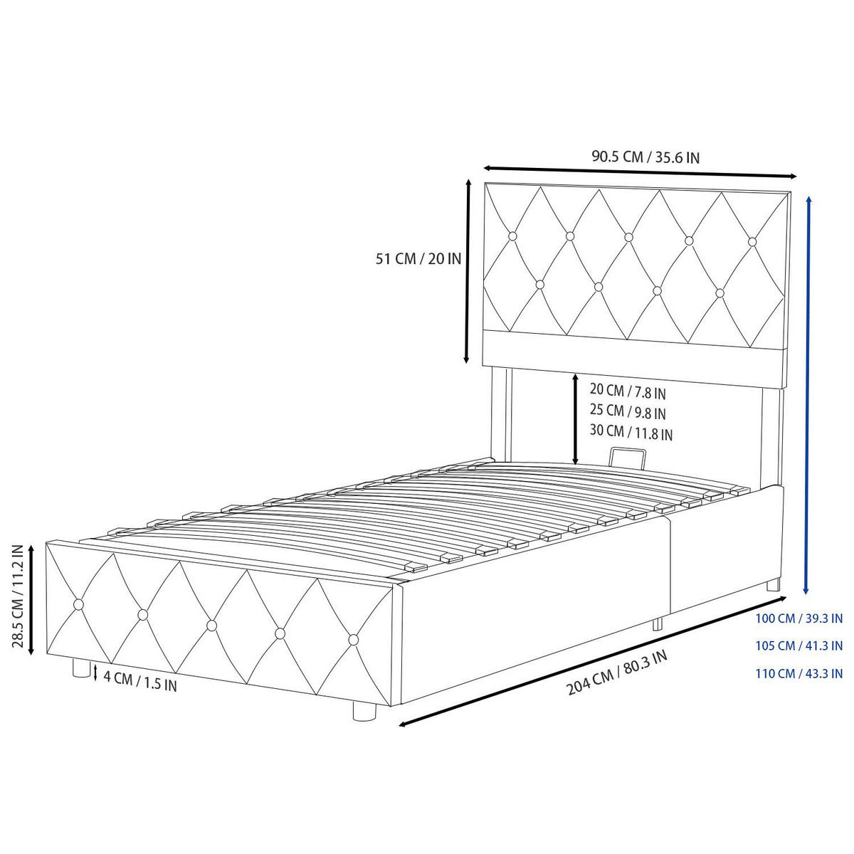 POLSTERBETT 90/200 cm Beige mit hydraulischem Stauraum aus Samt - Beige, Holzwerkstoff (90/200cm) - OKWISH