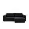 ECKSOFA MOTION mit Schlaffunktion 130x200 Webstoff Schwarz - Schwarz, Holz/Textil (250/120cm) - Muffo