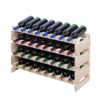 WEINREGAL VINOTECA FLEX PRO HxBxT 51x84x28cm 32 Flaschen auf 4 Ebenen Natur unbehandelt - Naturfarben, Holz (84/51/28cm) - PROREGAL
