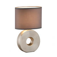 LED TISCHLEUCHTE Keramik Silber Anthrazit - Silberfarben, Textil (23/13/38cm)