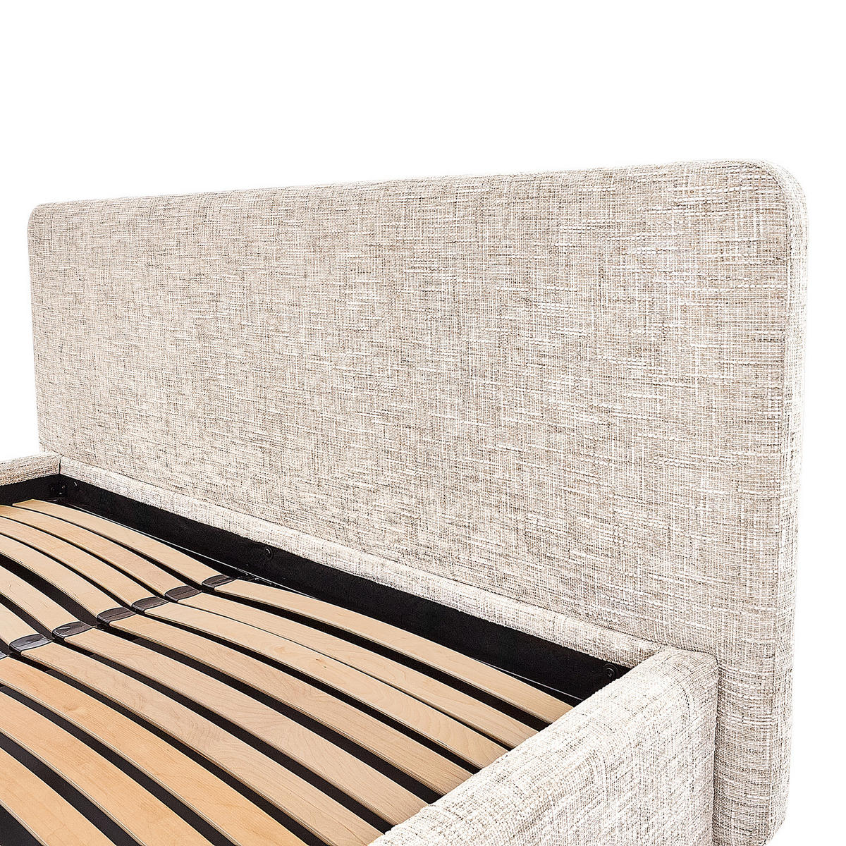 POLSTERBETT - Creme, Holz/Textil (200/200cm) - home24