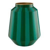 VASE Metal streifen grün 24x29 cm - Grün, Metall (29cm) - Pip Studio
