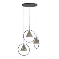 HÄNGELEUCHTE Ring Grau 45/45/180 cm - Grau, Glas (45/45/180cm) - Hoyz Collection