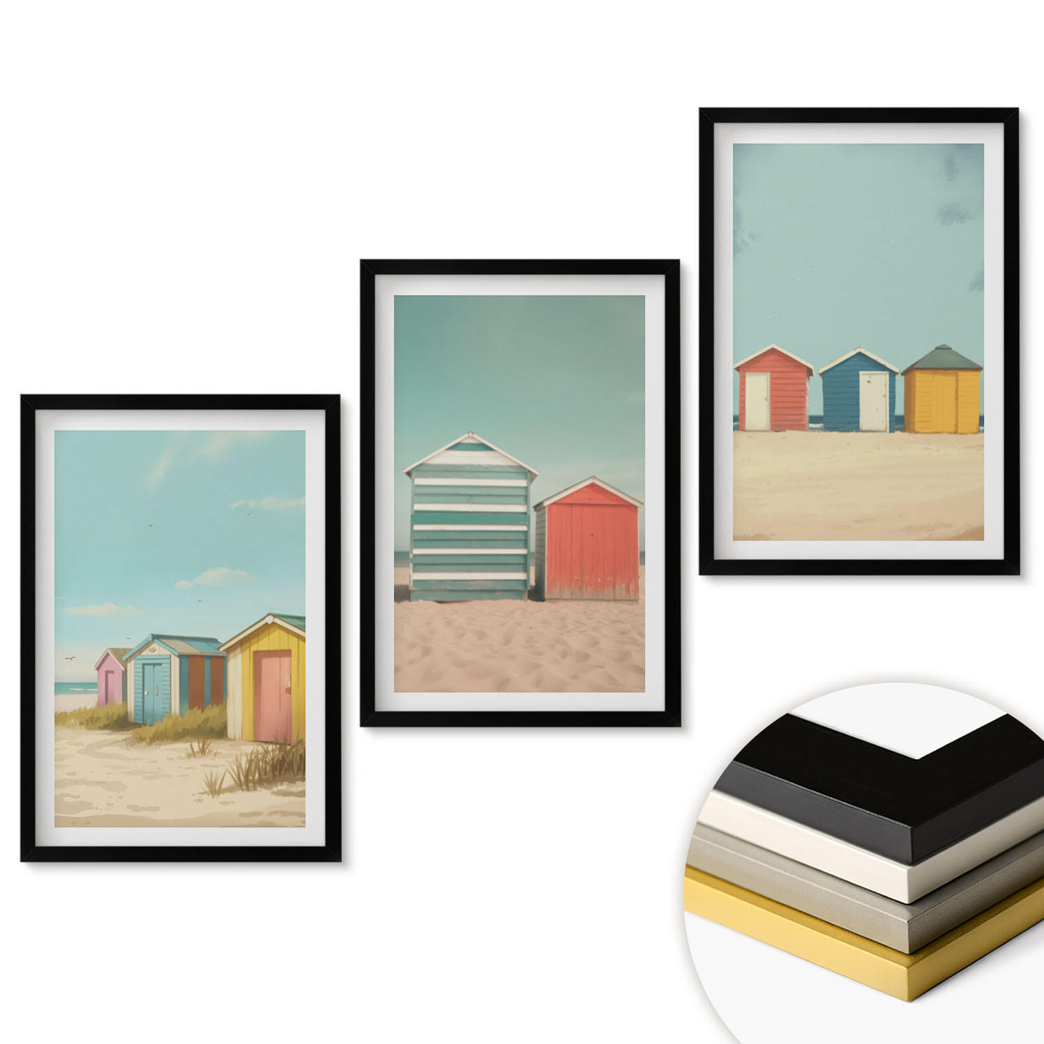 ArtPrintCave Wandbilder Schwarz 40x60 cm