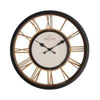 WANDUHR Eroma 40x40cm, Schwarz - Schwarz, Metall (40/6/40cm) - home&you