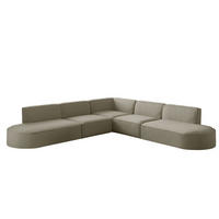 ECKSOFA Universal Palma Opera Velvet - Perlmutt, Holzwerkstoff/Textil (276/276cm) - Fun Möbel