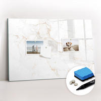 MAGNETTAFEL 60x40 Edler Marmor - Weiß, Glas (60/40/0.4cm) - TULUP