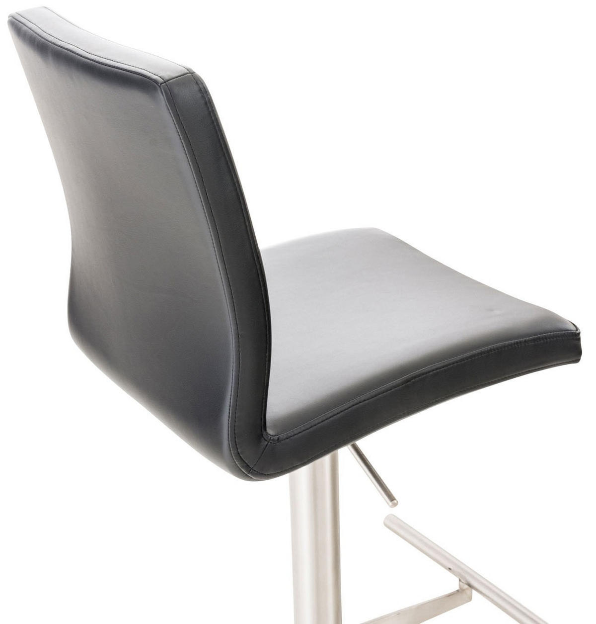 BARHOCKER Cadiz 93x40x49 cm schwarz - Schwarz, Leder (40/93/49cm) - furnicato