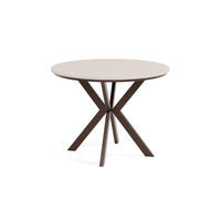 ESSTISCH EVO mit Felge - Kaschmir/Braun, Holzwerkstoff/Metall (100/100/76cm) - Meblini