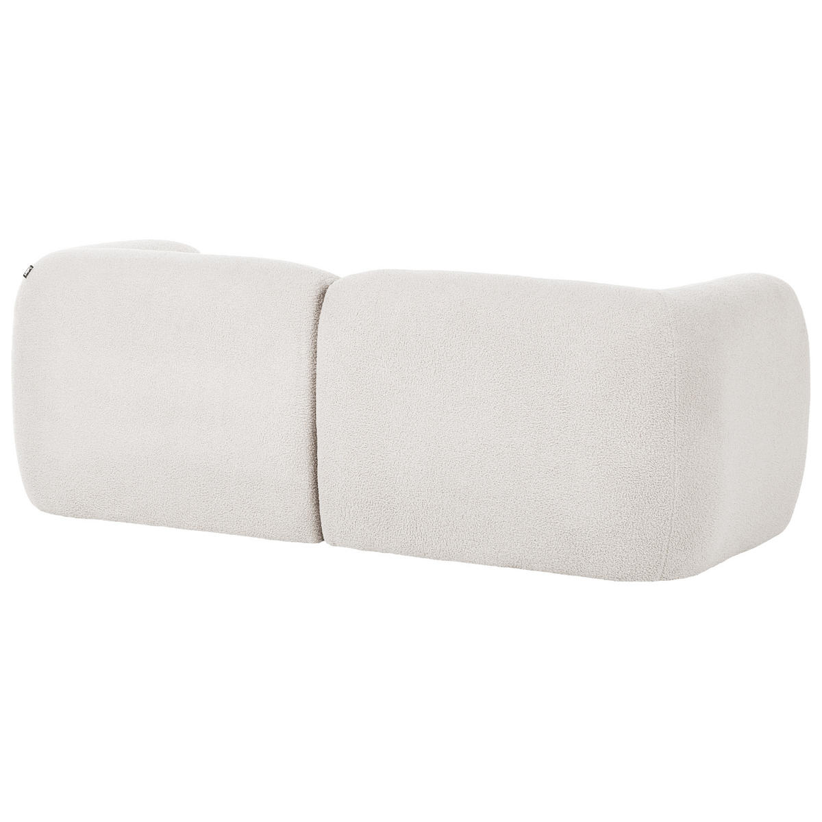 MODULÁRNÍ POHOVKA 2-místná Krémově bílá Bouclé Mjalbi - krémová, textil (194/69/91cm) - Beliani