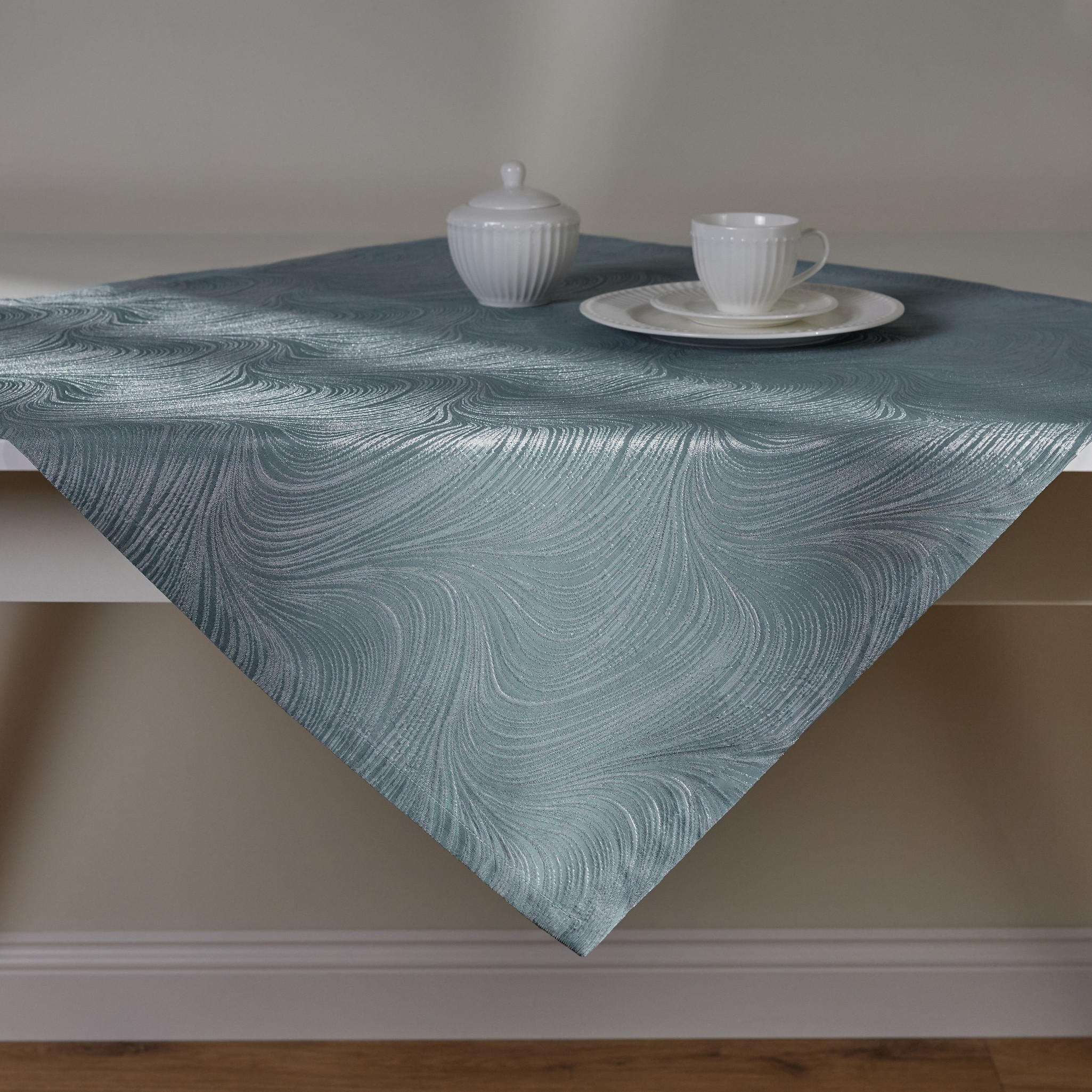 TISCHDECKE Floah - Blau, Textil (80/80/1cm) - home&you